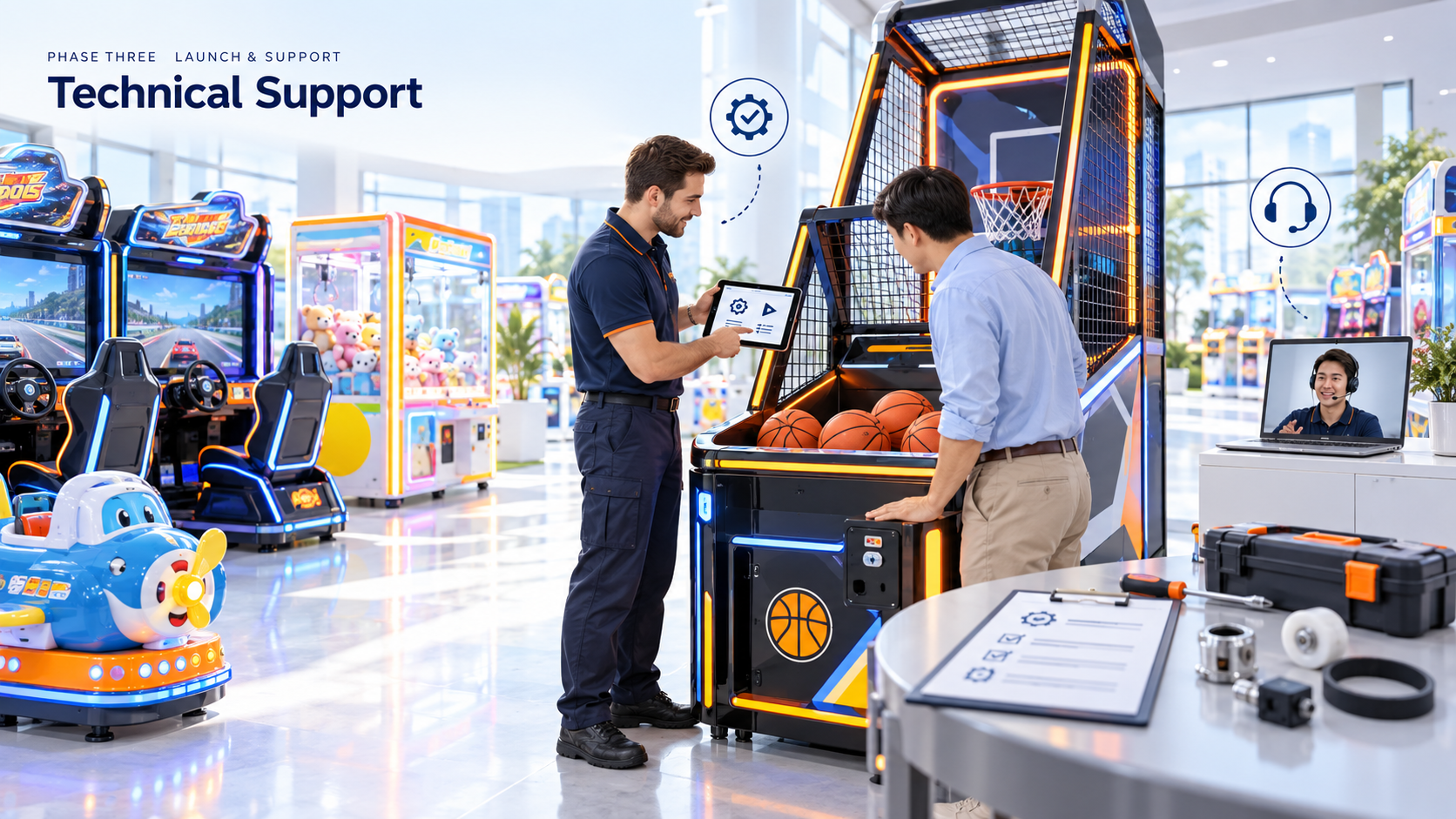ELONG technical support and arcade machine operator guidance