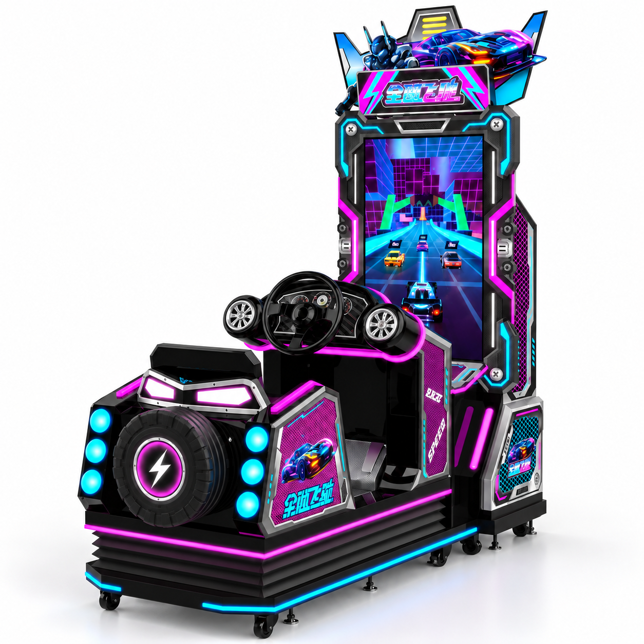 47 inch driving arcade game front view