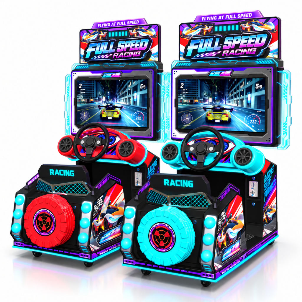 Full Speed twin racing arcade machine for sale by ELONG